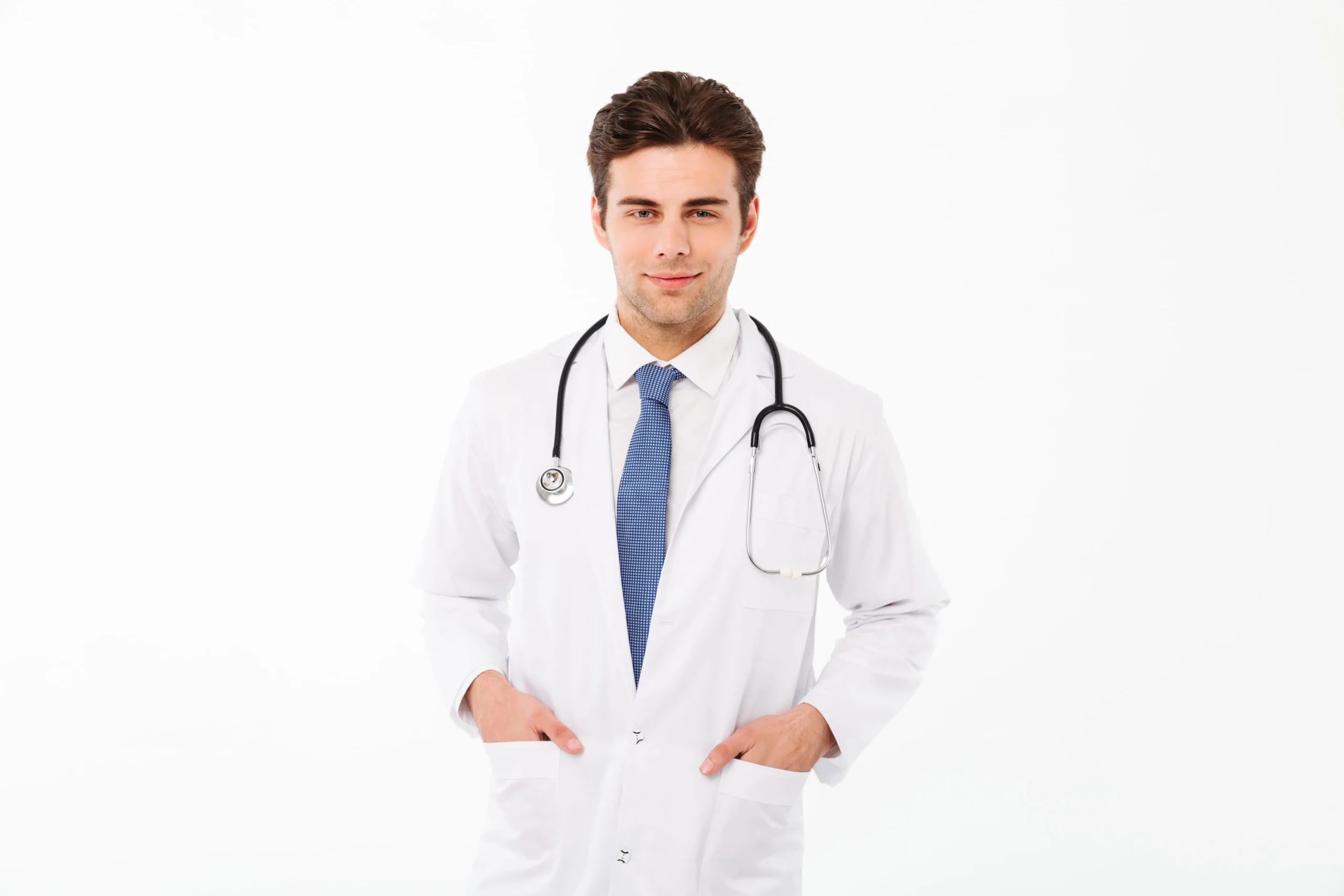 prosta peak smiling attractive male doctor man